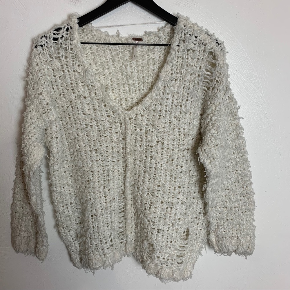 Free People | Oversized Loose Knit Sweater Size Small